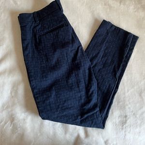 Gap Slim Cropped Texture Blue Pants